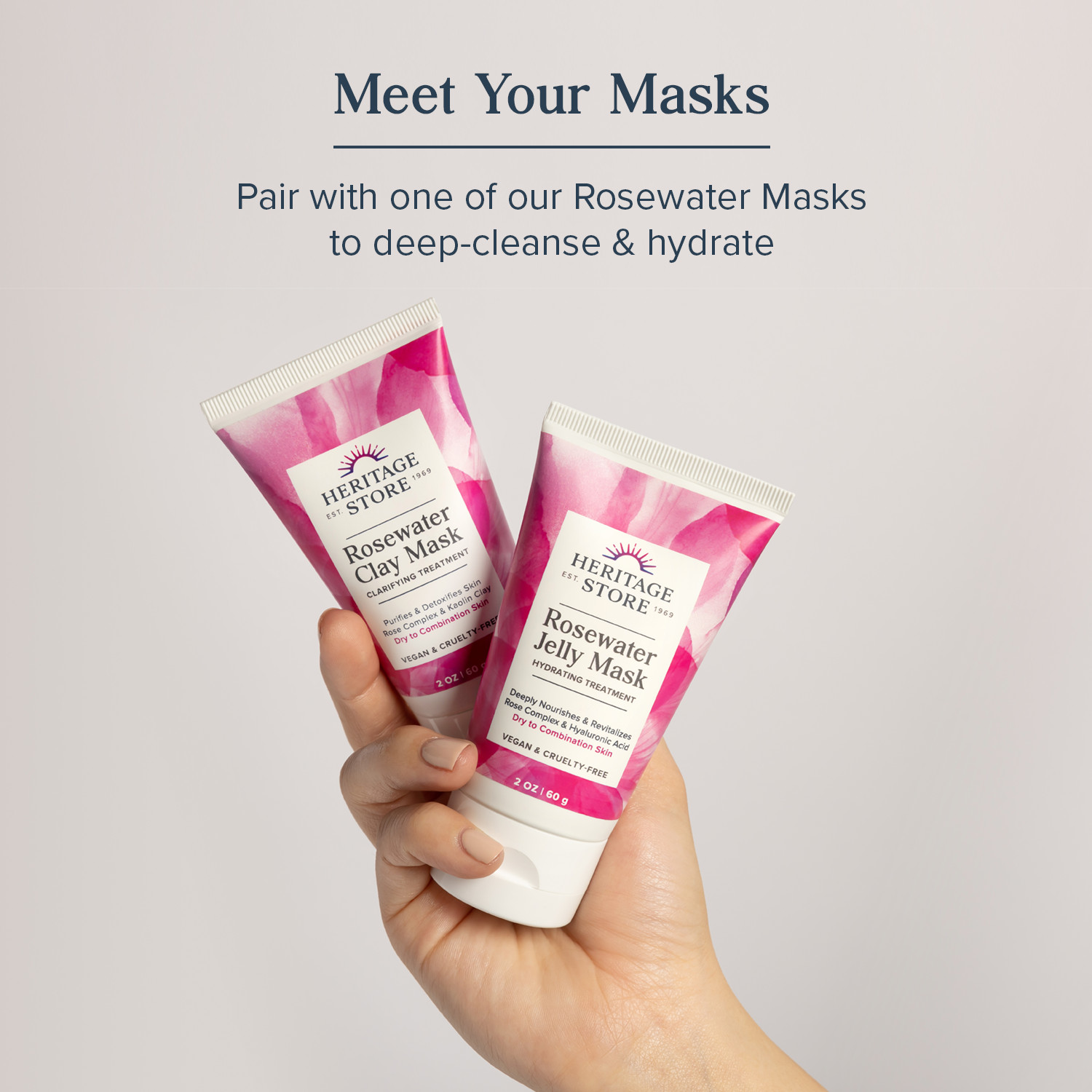 Heritage Store Rosewater & Glycerin | Hydrating Formula for Skin & Hair | 4oz