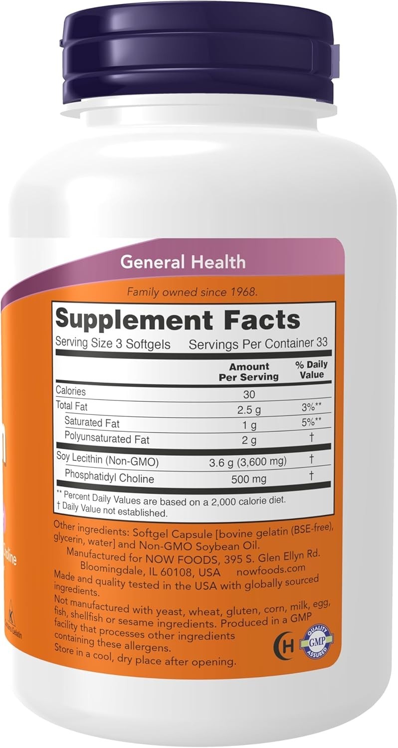 NOW FOODS Lecithin 1200 mg 100 Softgels