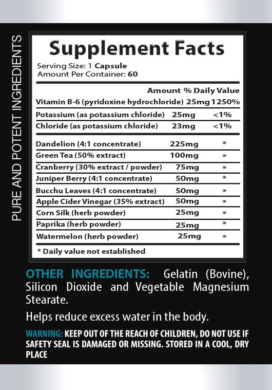 Dried cranberry – WATER AWAY PILLS MEGA BLEND – weight loss aids – 2 Bottles