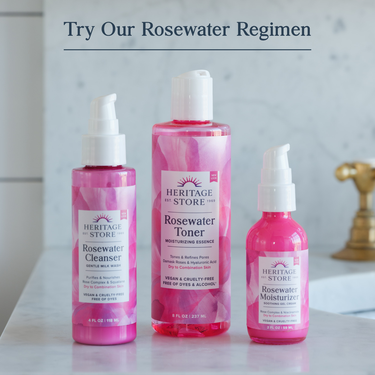 Heritage Store Rose Petals Rosewater | Facial Toner & Moisturizer | 8 oz