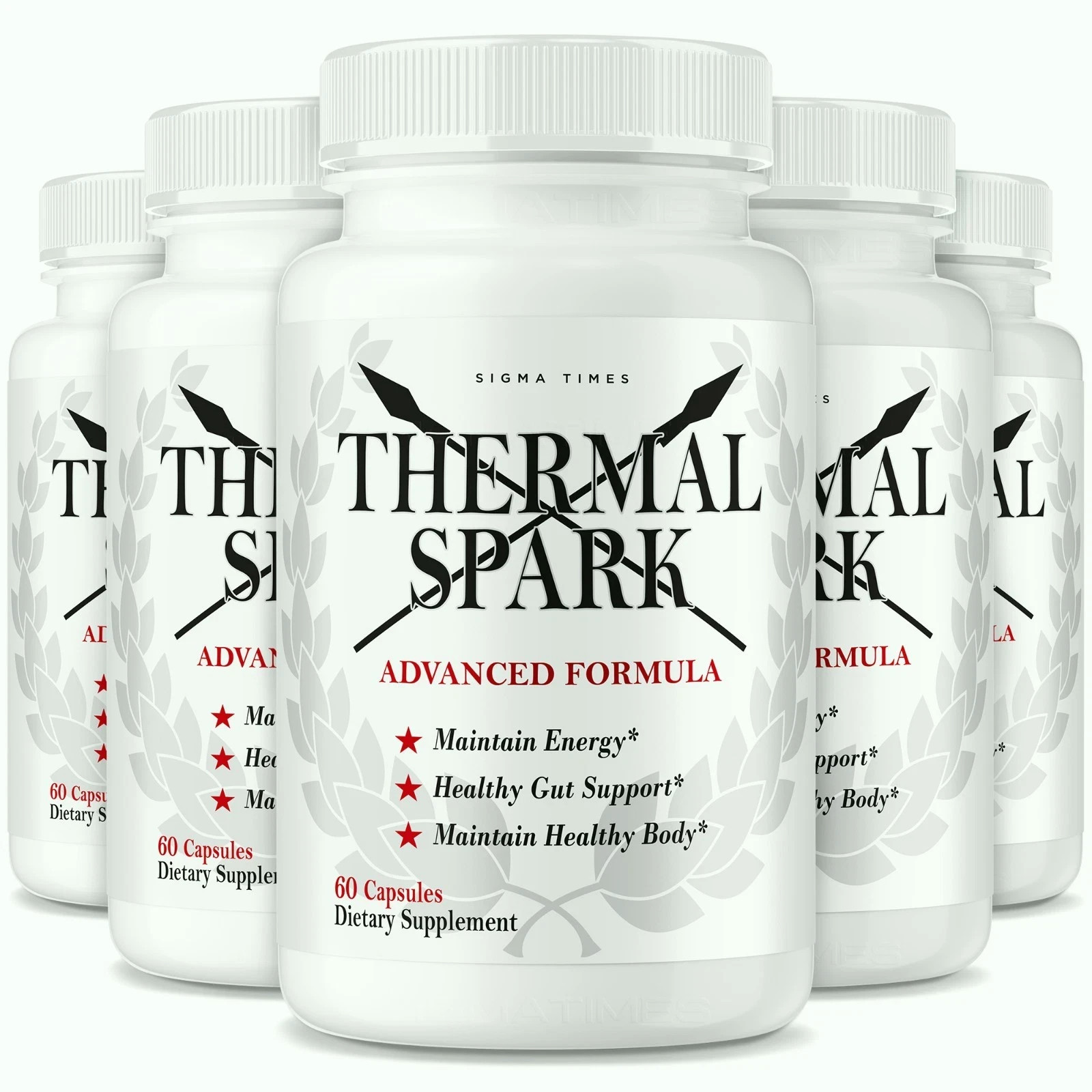 5 Pack Thermal Spark Pills-Advanced Fat Burner Formula For Weight Loss 60 Caps