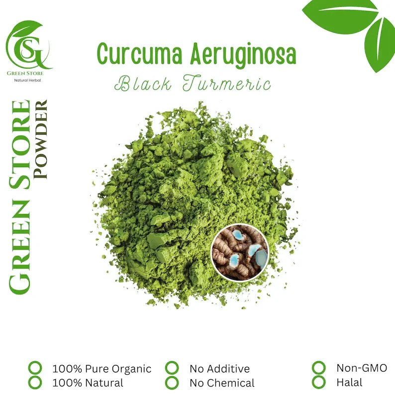 50 g – 500 g Organic Pure Powder Of Black Turmeric Curcuma Aeruginosa Temu ireng