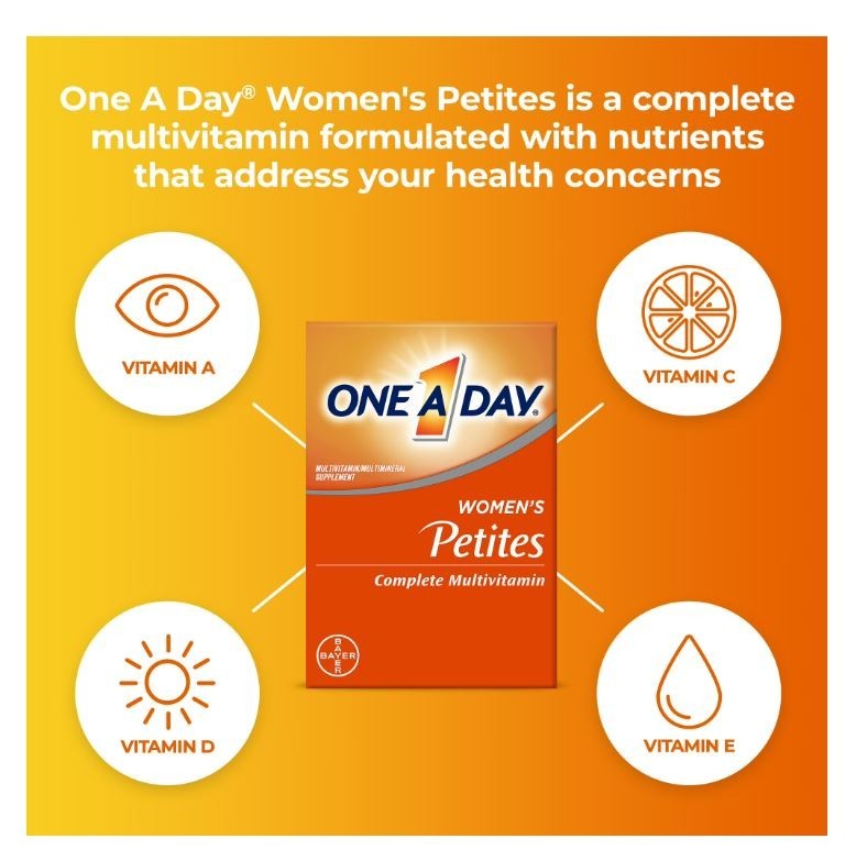 One A Day Women’s Petites Tablets, Multivitamins for Women, 160 Ct