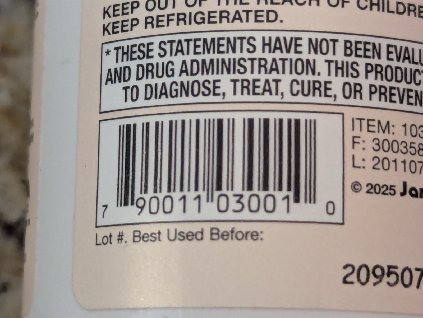 Jarrow Formulas Jarro-Dophilus FOS 3.4 billion CFU Probiotic 100 caps exp: 5/27