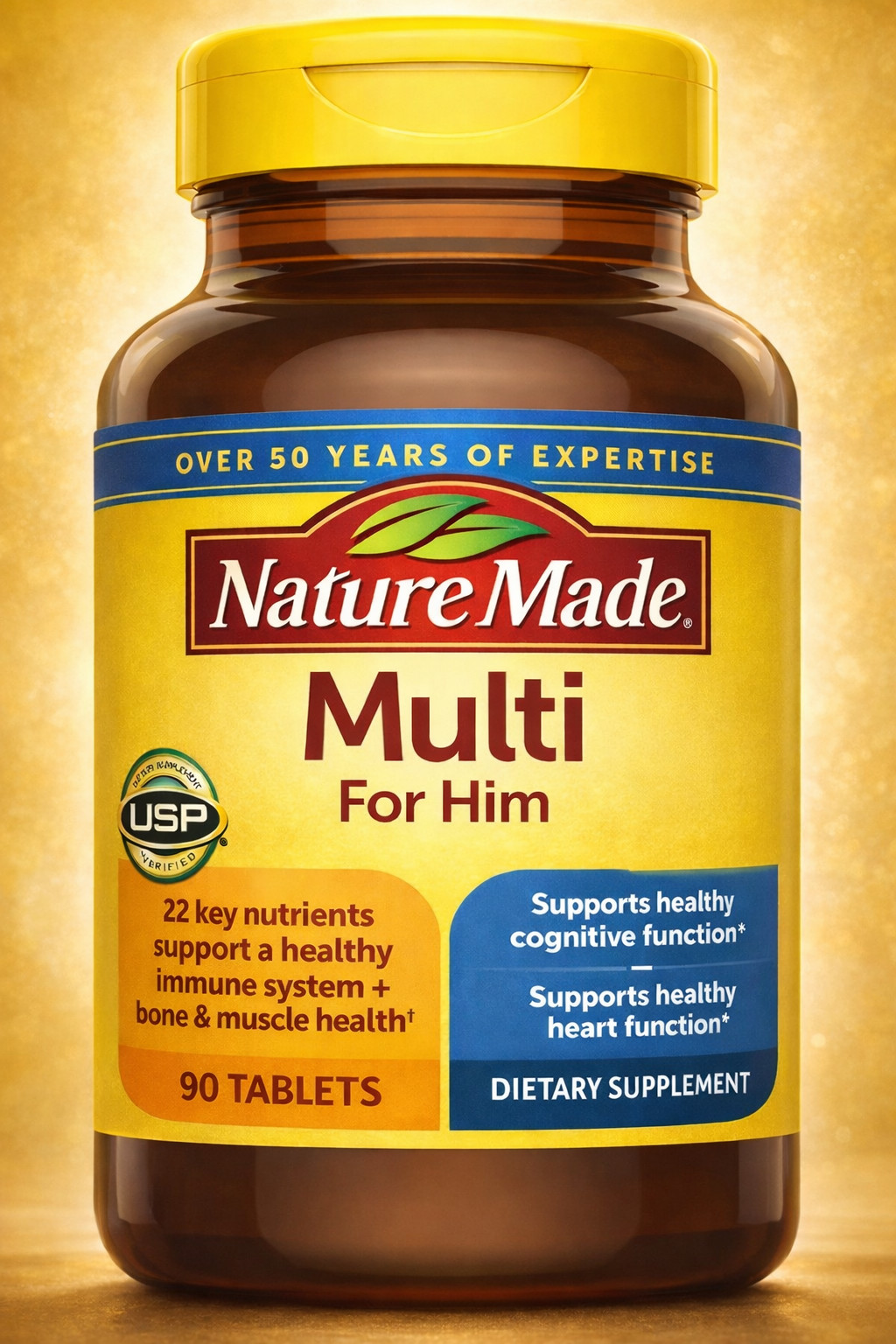 Nature Made Multi For Him 50 No Iron 90 Tablets Gluten-Free, Iron-Free, No