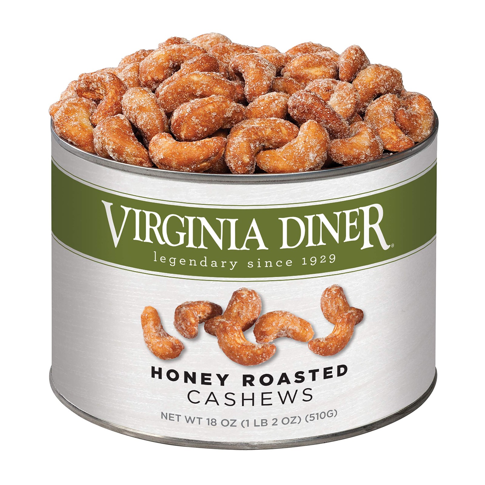 Virginia Diner Honey Roasted Cashew – Jumbo 1.12 Pound (Pack of 1)