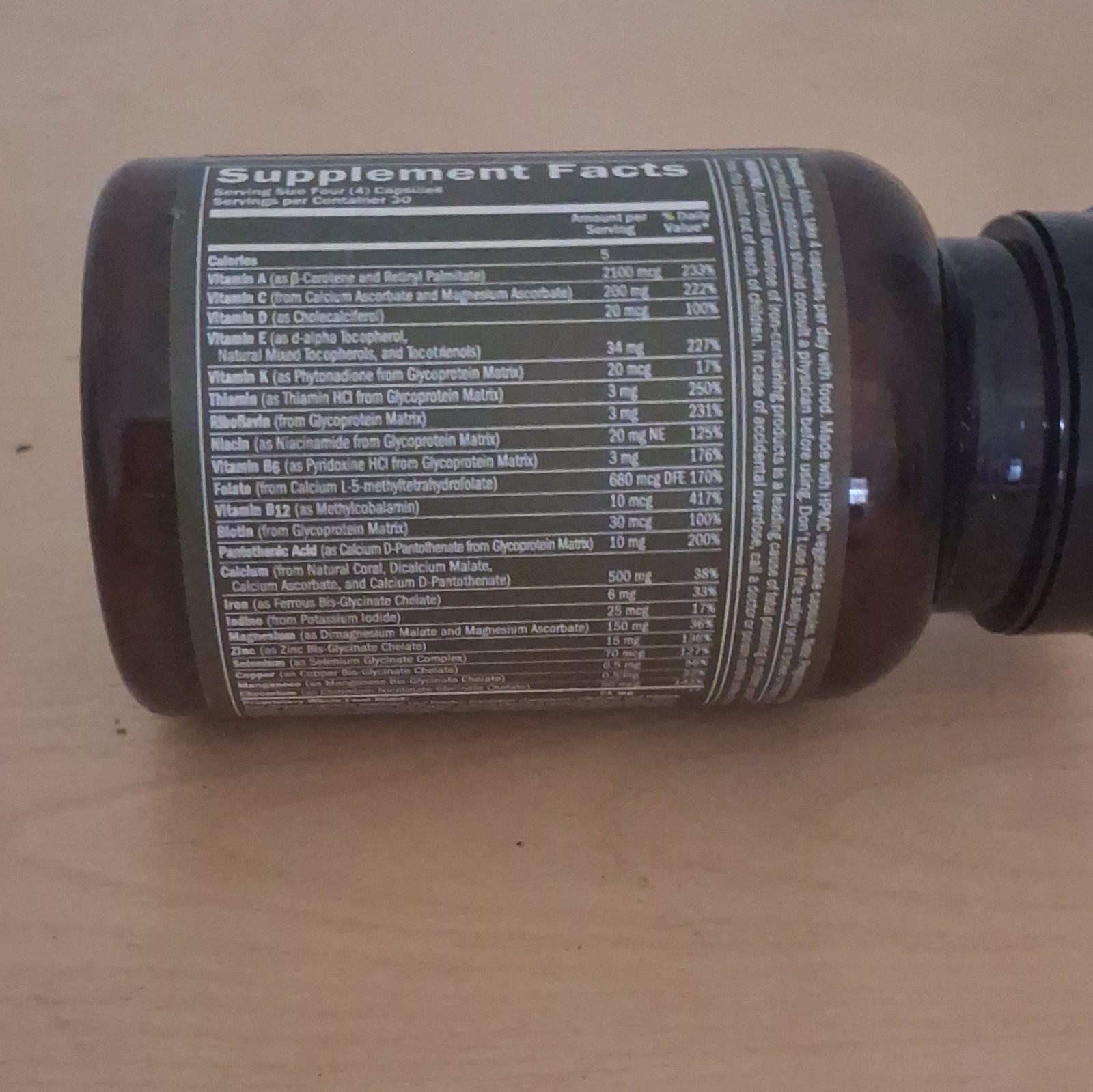 doTERRA Microplex VMz Multivitamin Food Nutrient Complex 120 Veg Capsules