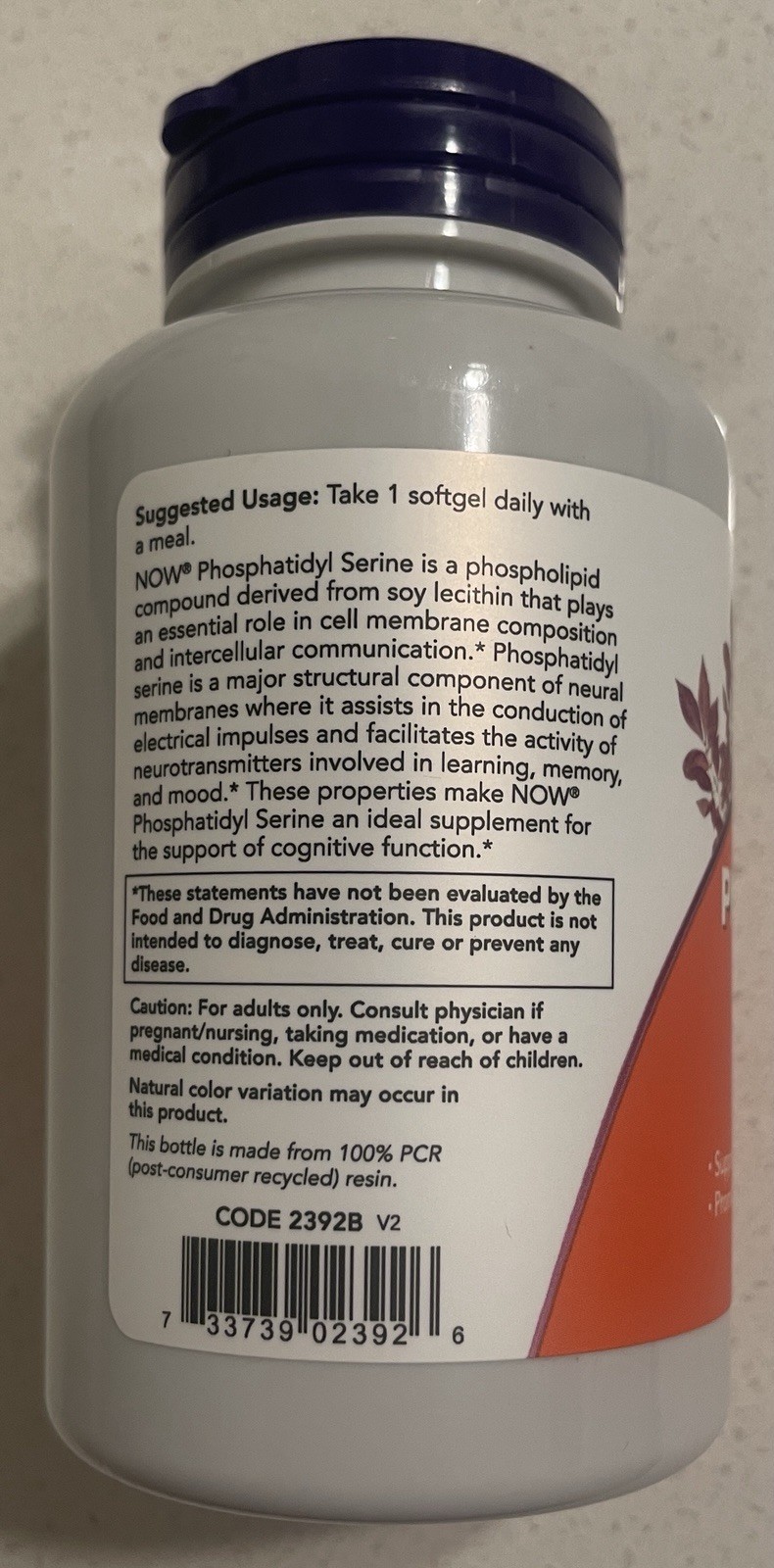 NOW Foods Phosphatidyl Serine 300 mg – 50 Softgels – Expires 01/2027