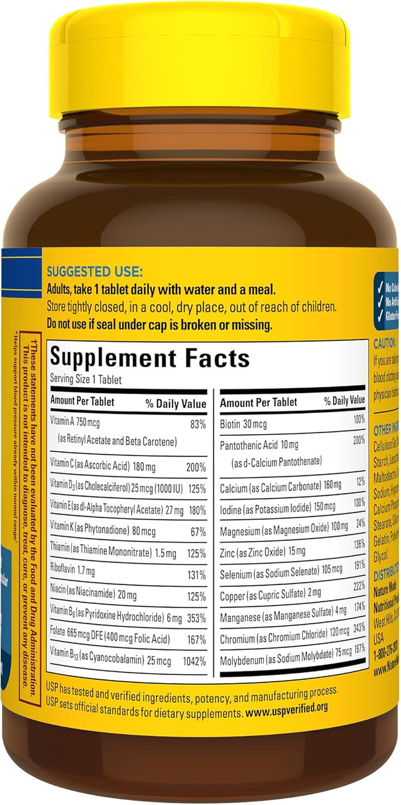 Nature Made Multivitamin for Him 50+, Mens Multivitamins for Daily Nutritional S