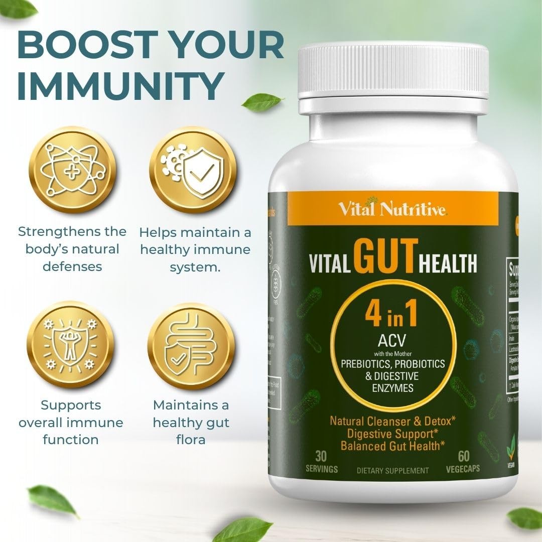VITAL NUTRITIVE Gut Health 4in1 120 Count Pack of 2