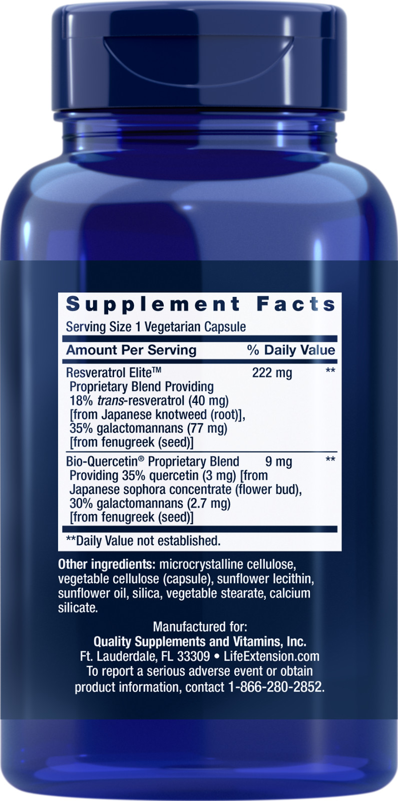 Life Extension Optimized Resveratrol Elite 60 VegCaps