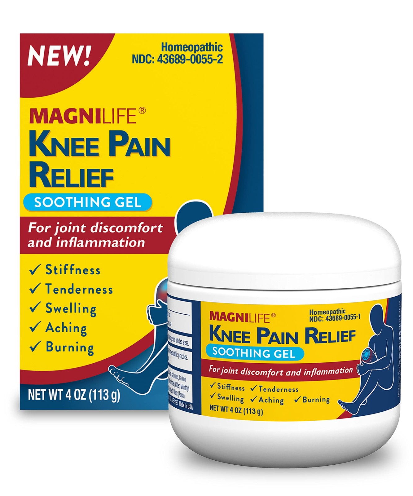 MagniLife Knee Pain Relief Soothing Gel, Reduces Swelling Inflammation of So…