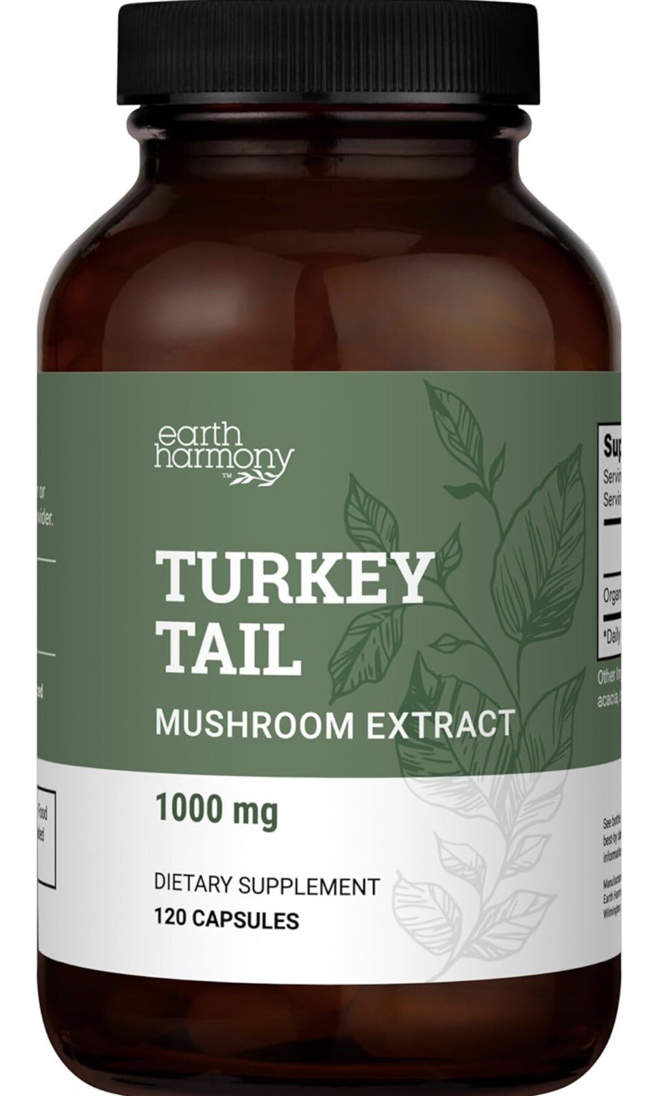 Turkey Tail Mushroom 120 Capsules Superfood Supports Brain Health Premium x4/26