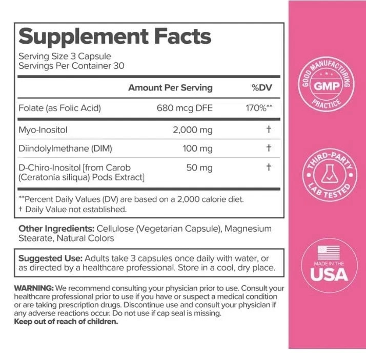 2PACK FLO 40:1 Myo-Inositol Ovarian Support Cycle Regularity & Reproductive Hea