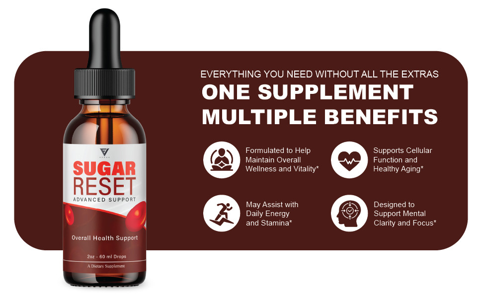 SugarReset Advanced Support, Sugar Reset Liquid Supplement (2oz)