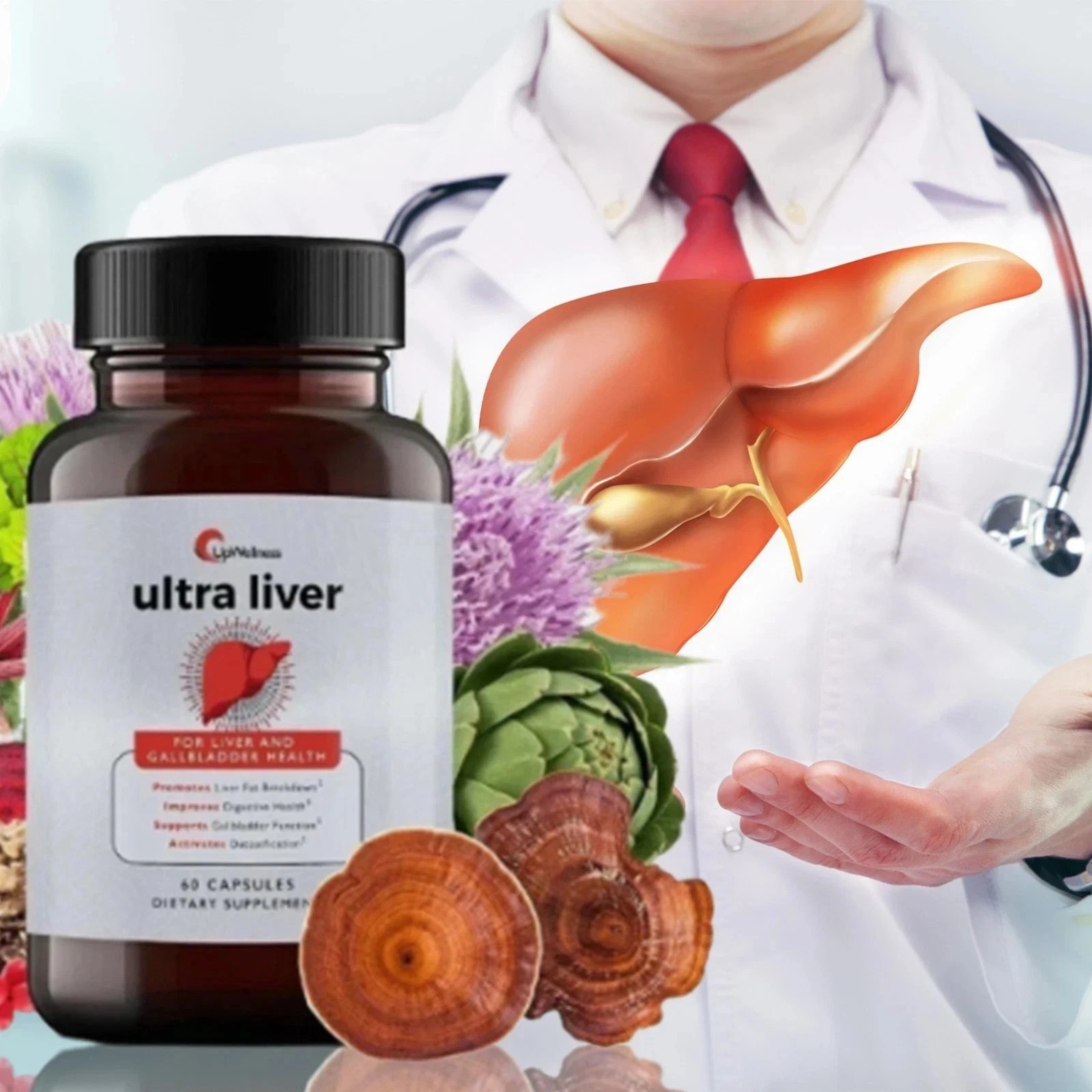 Ultra 3Pack-UpWellness Liver Supplement for Liver Health and Gallbladder Support