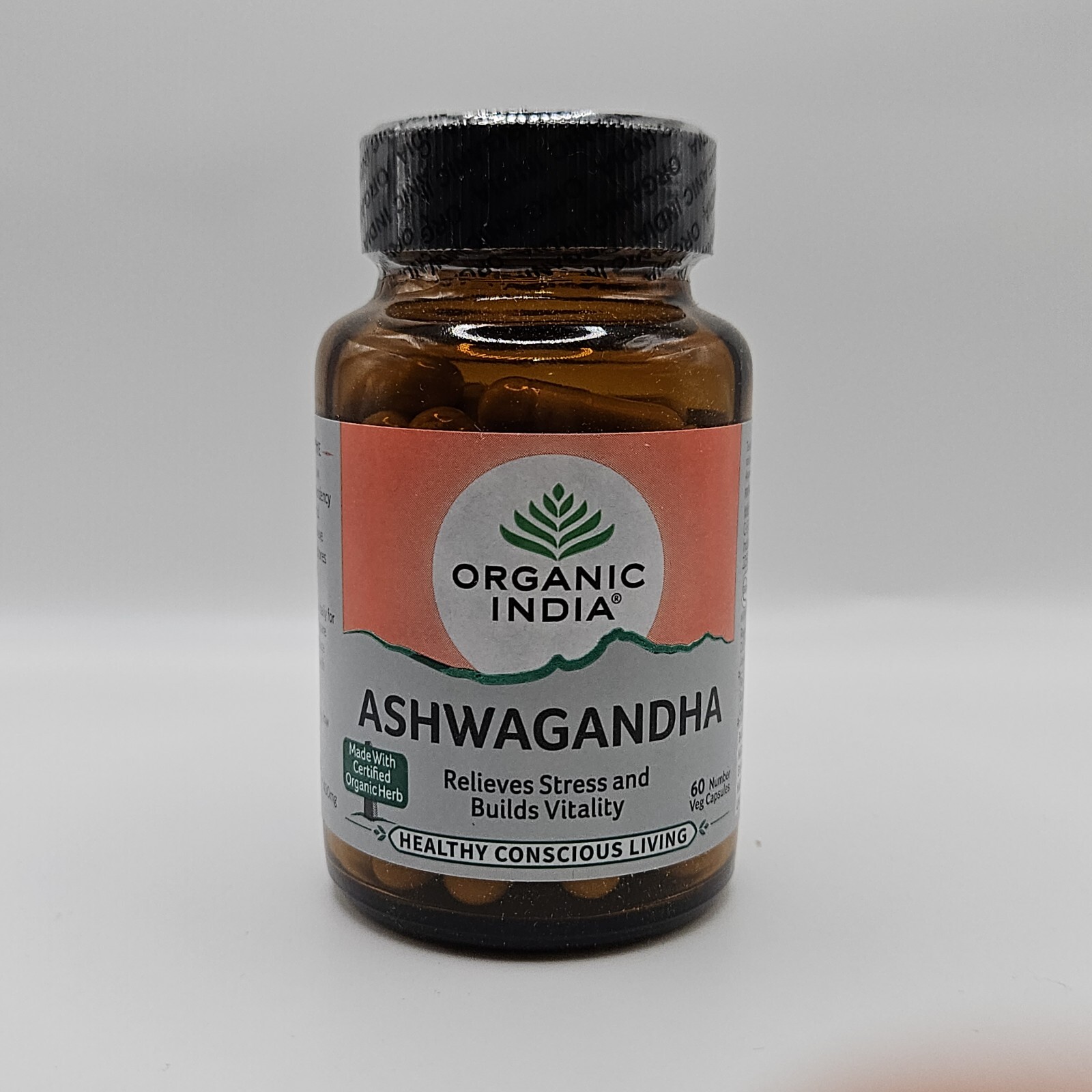 Organic India Ashvagandha OFFICIAL USA 5 BOX 300 CAPS Healthy Stress Response