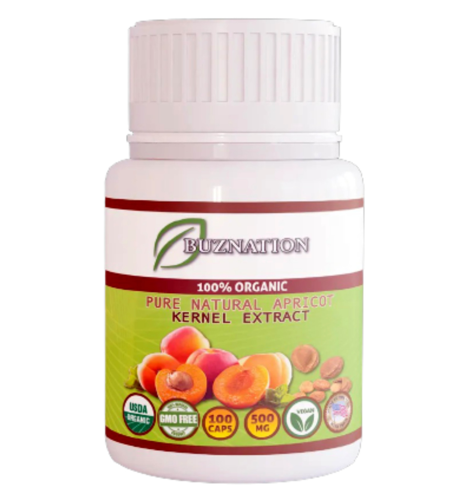 Organic Apricot Extract Boosts Metabolism &Healthy Skin 100 Capsule SHIP FROM US