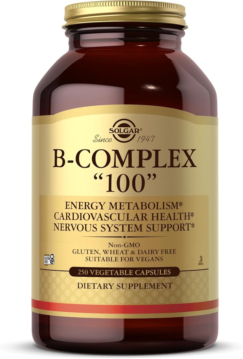 Eco-Friendly B-Complex 100 Vegetarian Capsules – 250 Servings for Wellness