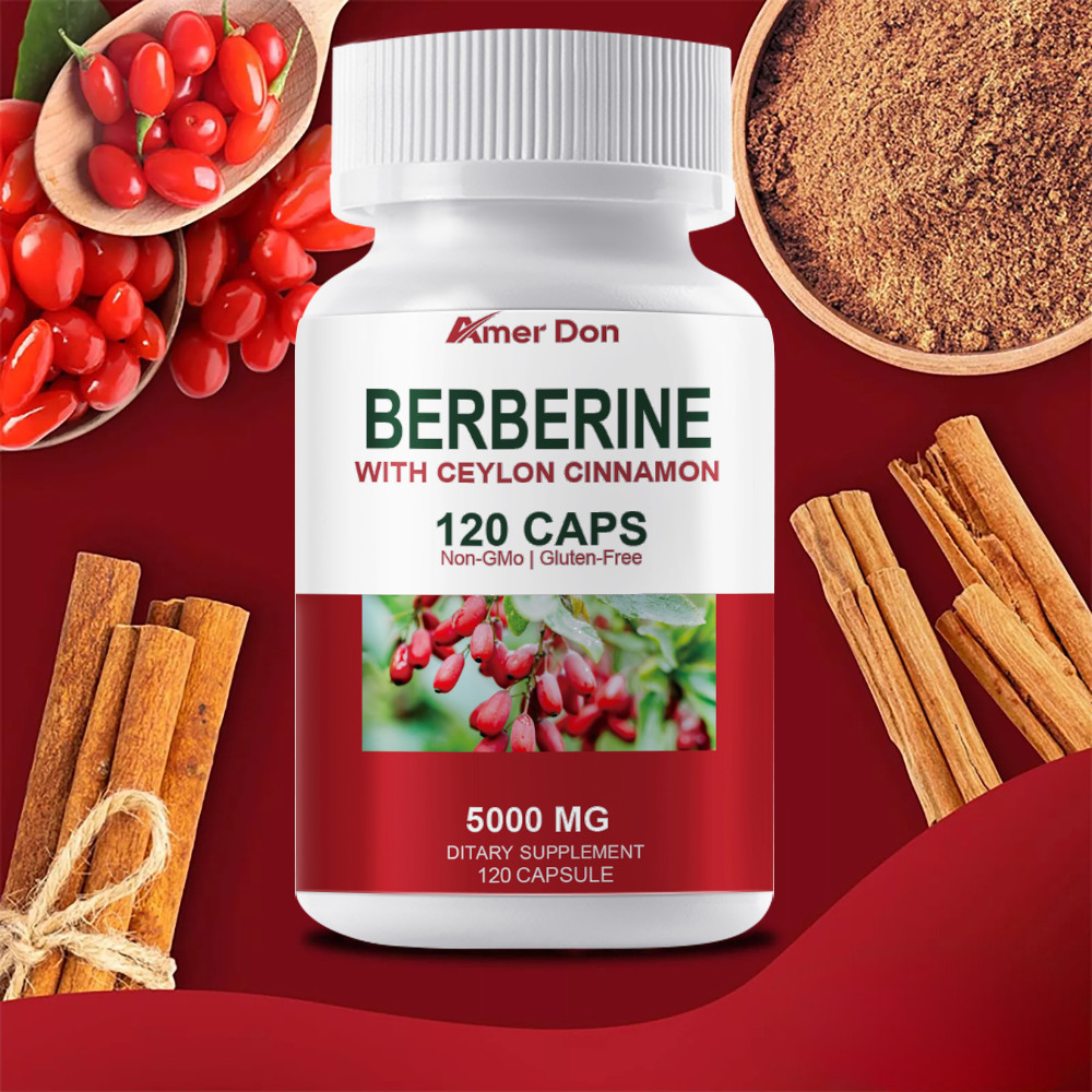 3Packs 1200mg Berberine Capsules, Natural HCL Extract, Healthy Cholesterol Caps