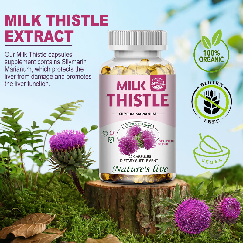 Anti – Aging – MILK THISTLE 1200MG Milk Thistle Best Seller 1 Bottle 120Capsules
