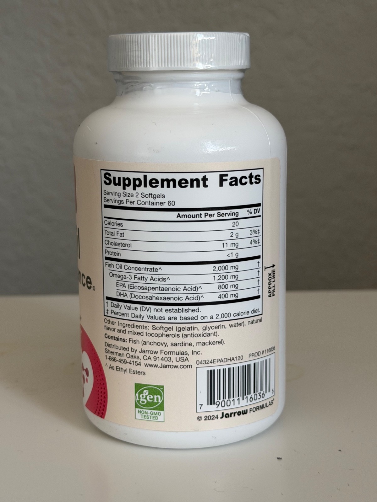 Jarrow Formulas Fish Oil EPA-DHA Balance®, 120 Softgels