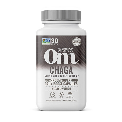 Chaga Mushroom Superfood 90 Caps By Om Mushrooms