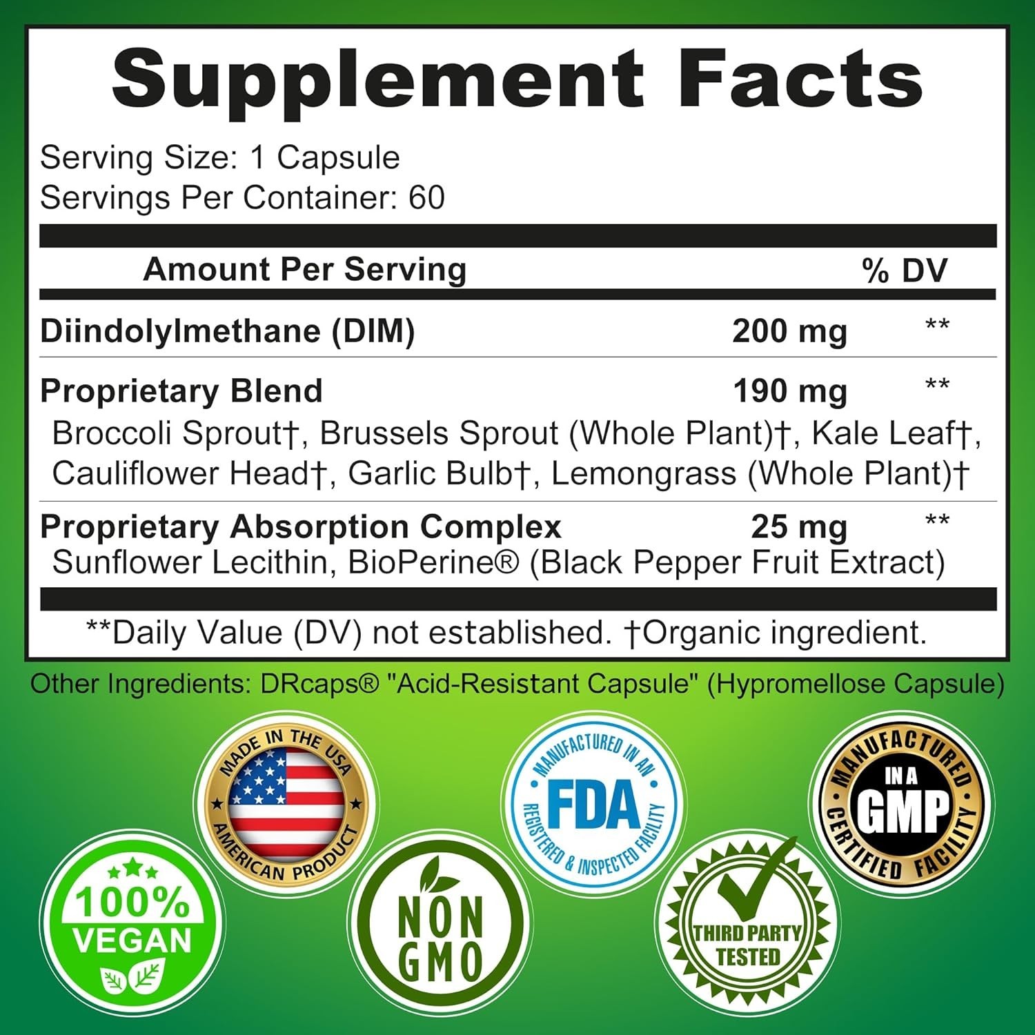 Optimal DIM 200Mg, Diindolylmethane, Estrogen & Hormone Balance Support, 60 Caps