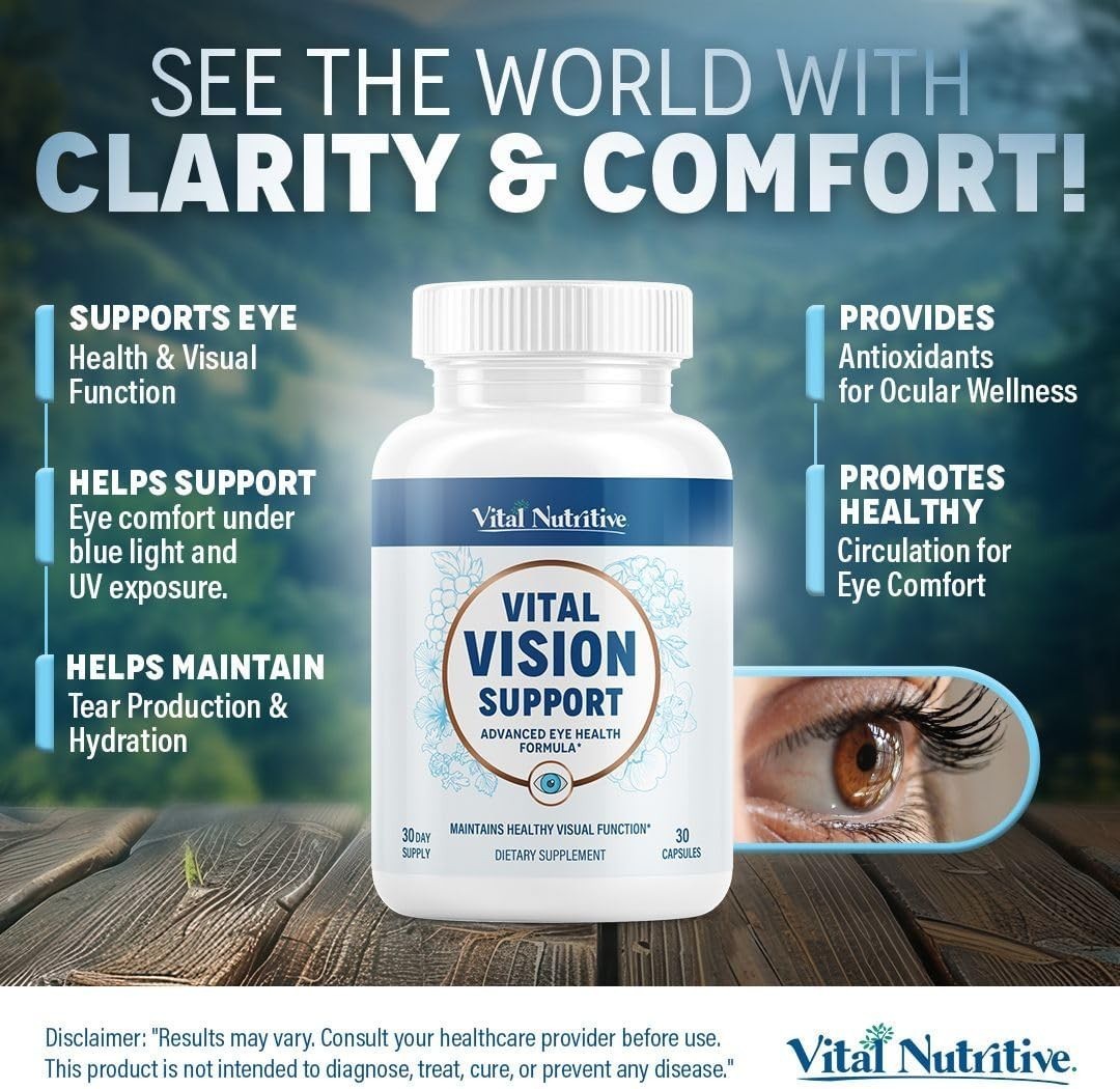 Vital Vision Support – Eye Health Supplement with Vitamin A, Lutein, Beta Carote