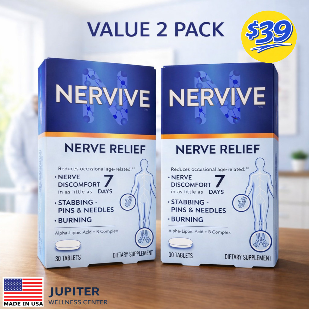 Nervive Nerve Relief, Reduces Nerve Pain & Discomfort, 30 Tablets Exp 03/2027