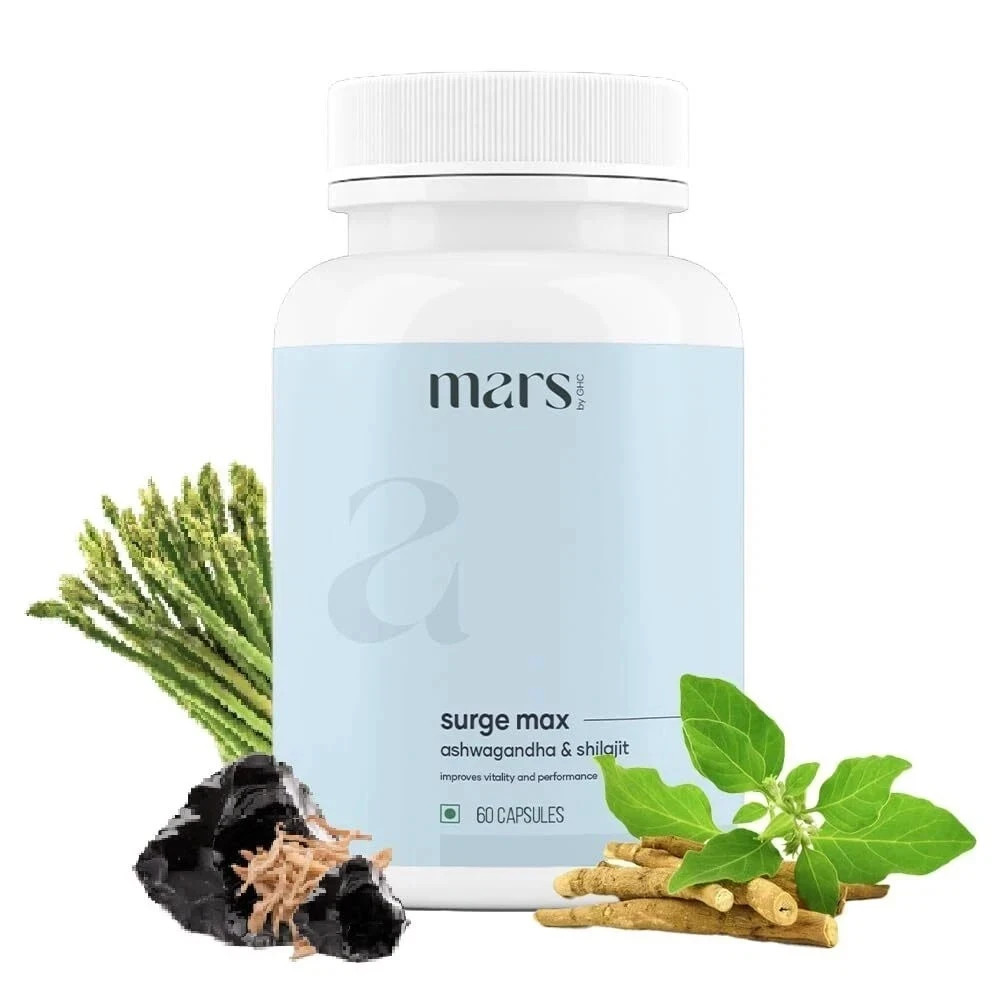 Mars by GHC Surge Max Contains Shilajit, Ashwagandha, Gokshura Safed Musli 60Cap