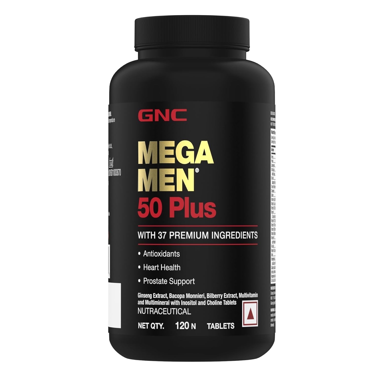 GNC Mega Men 50 Plus Multivitamin | 120 Tablets | 37 Premium Ingredients