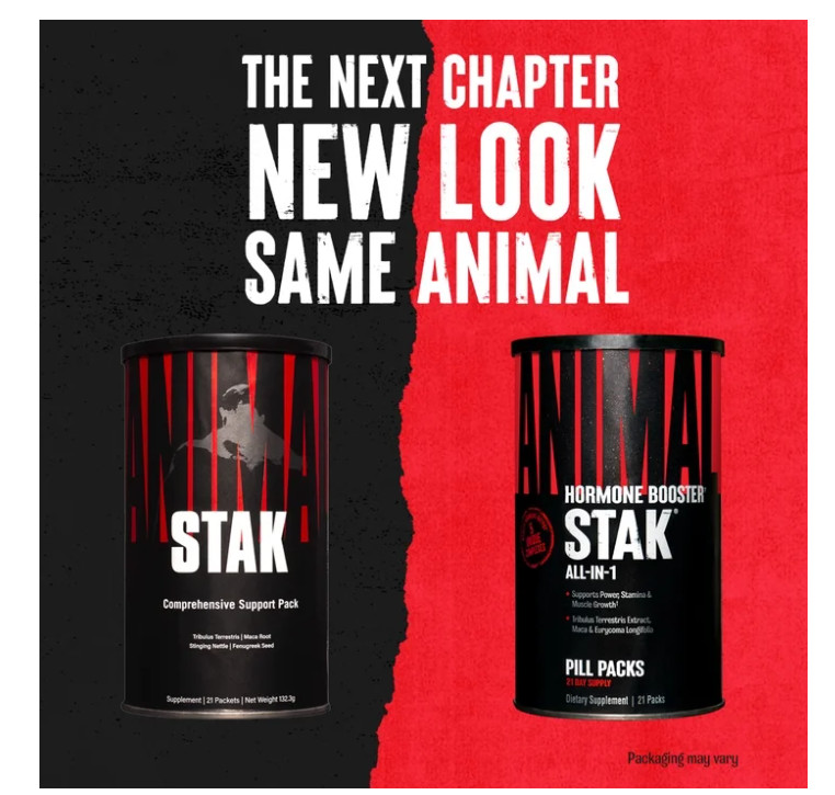 Animal Stak Natural Hormone Booster Tribulus Agmapure Astapure 21 Packets