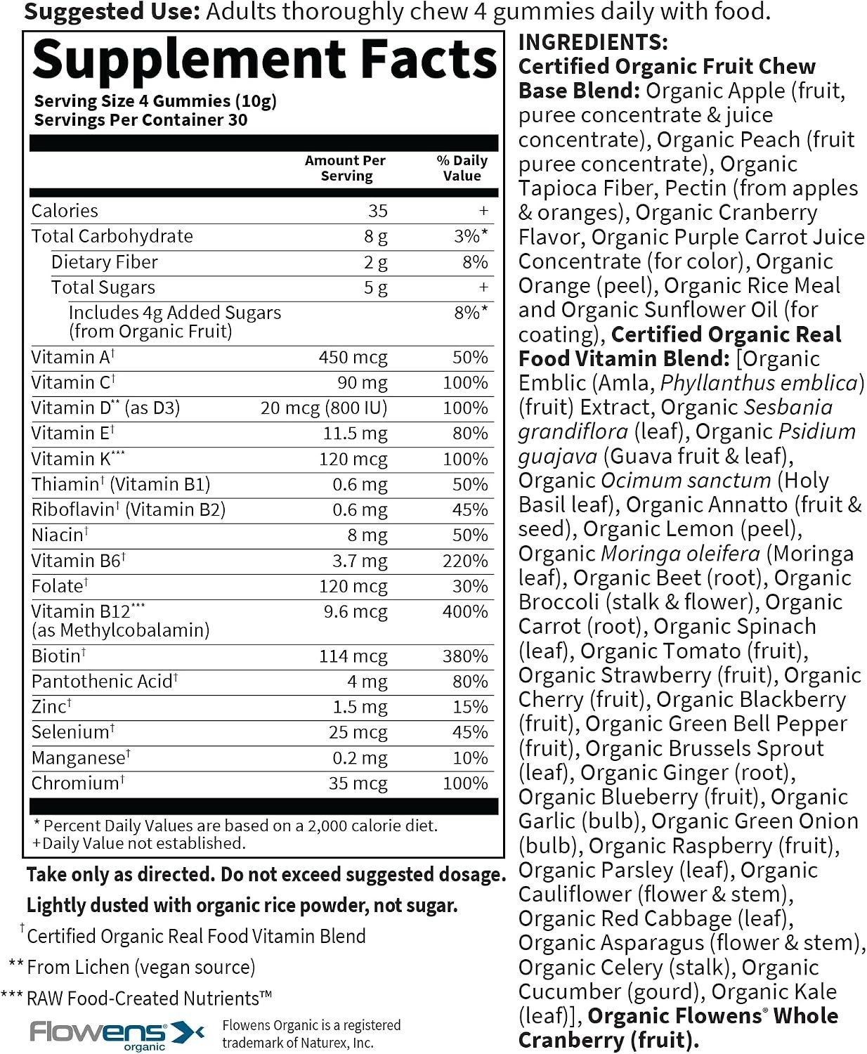 Garden of Life Organics Men 40+ Gummy Multivitamin 120 Count Vegan Non-GMO