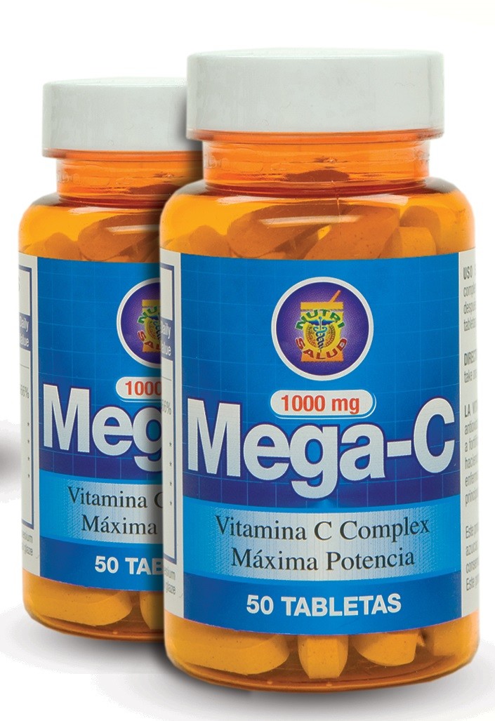 Vitamina C de alta Potencia ( 1000mg ) Set de 2 frascos para mas de 3 meses.