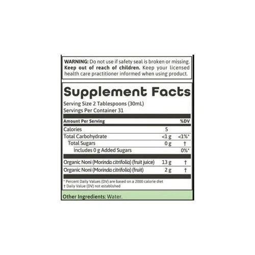 Noni Tahitian Morinda Citrifolia 100% 32OZ By Dynamic Health Laboratories