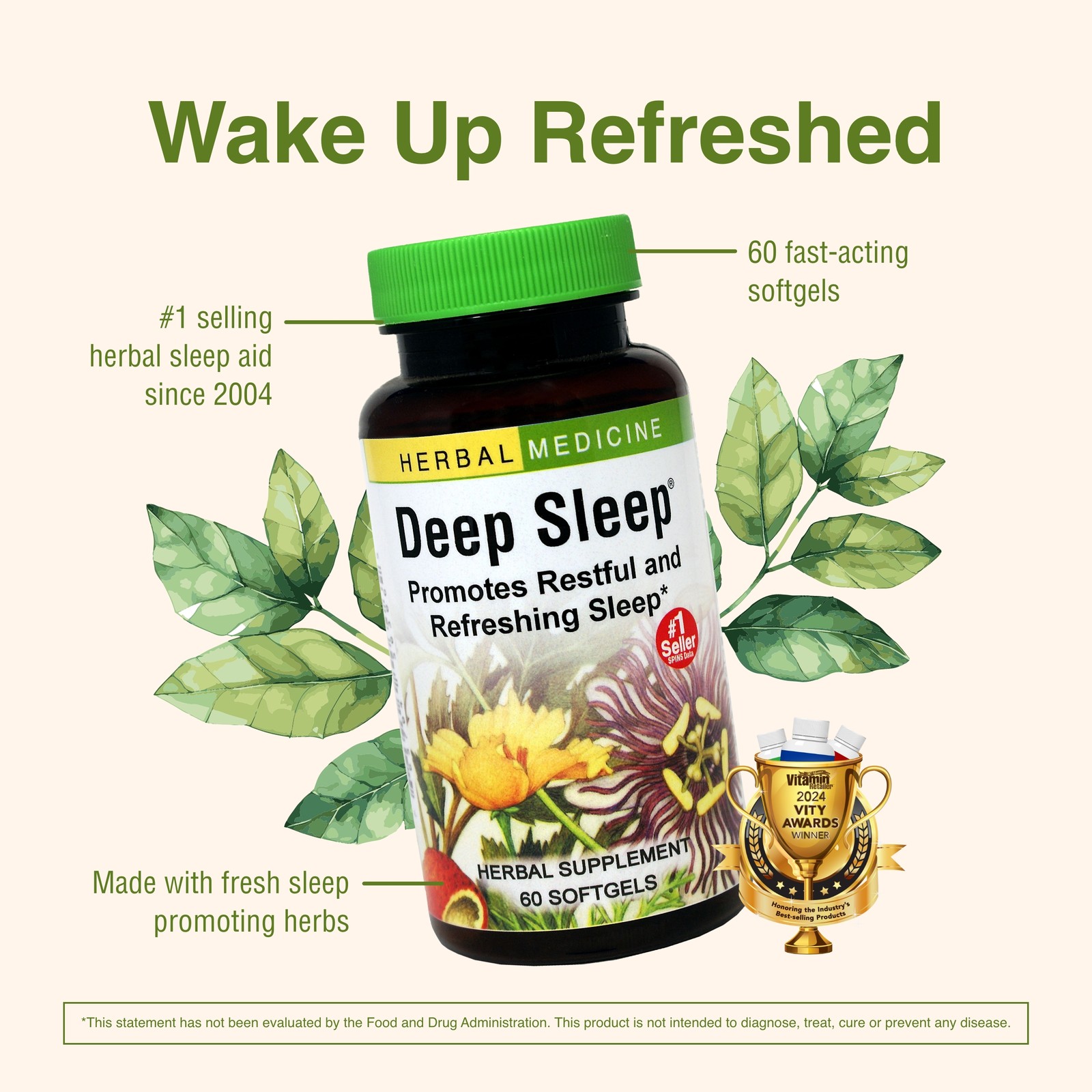 Herbs Etc. Deep Sleep Soft Gels – 60 Count (Pack of 1)