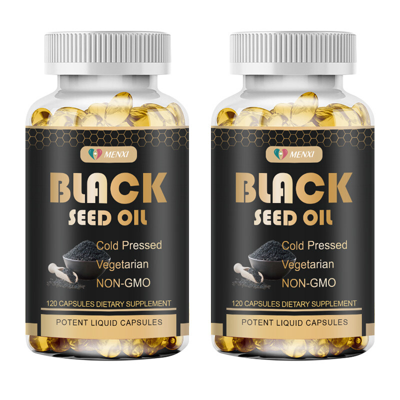 Premium Black Seed Oil Capsules Nigella Sativa Black Cumin Seed Oil 120 Softgels