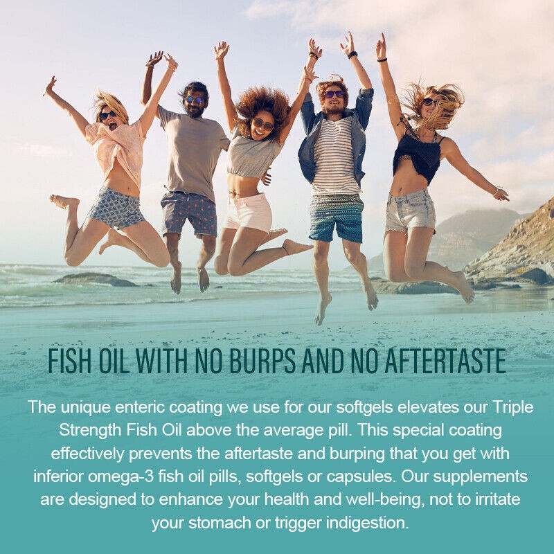 1-4 Bottles Omega 3 Fish Oil Capsules Strength 3600 mg EPA & DHA Joint Support