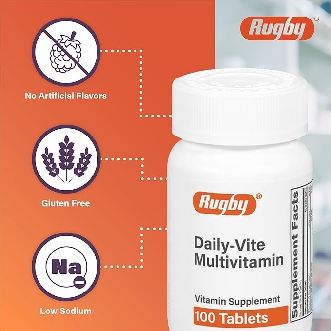 3 X Rugby Multivitamin Vitamin Supplement 1000ct (Total 3000) NEW/SEALED