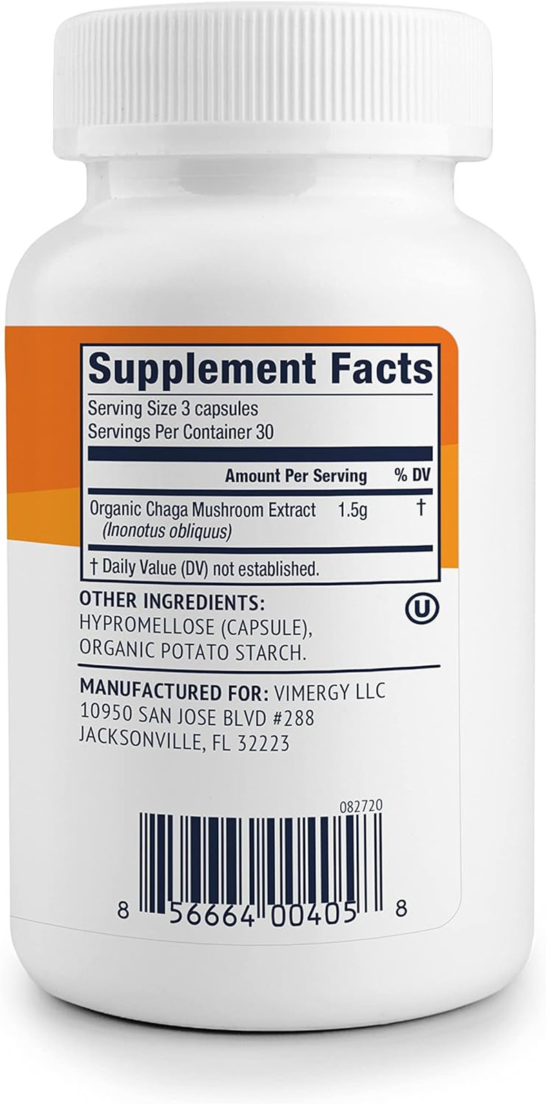 Vimergy Chaga Capsules – Superfood Cellular Support* – Cardiovascular Health Ben