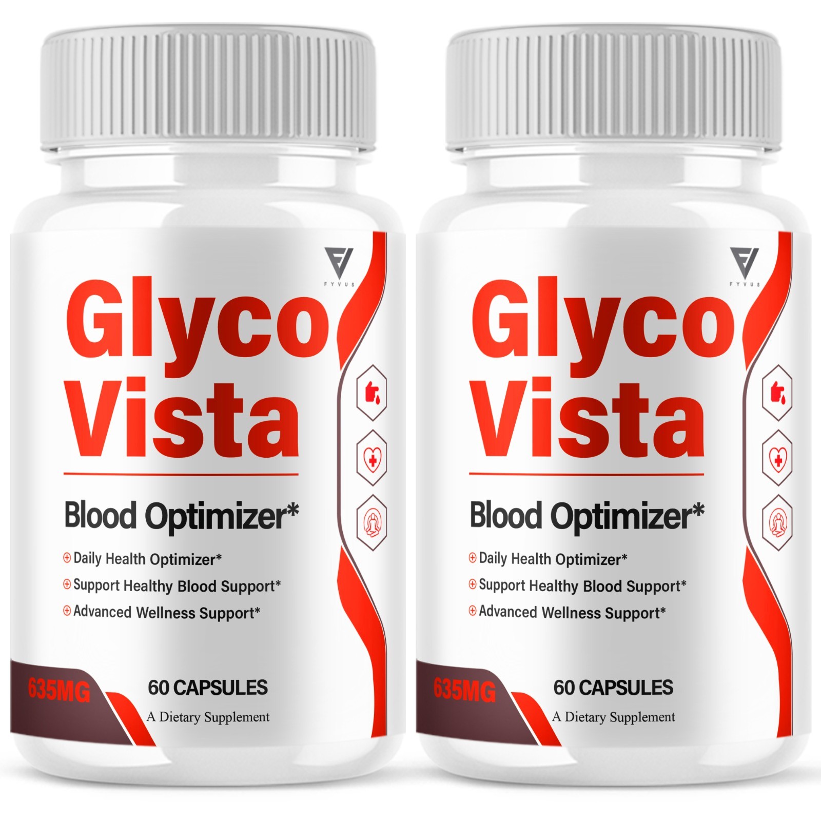 (2 Pack) Glyco Vista Blood Support Pills, GlycoVista Supplement (120 Capsules)