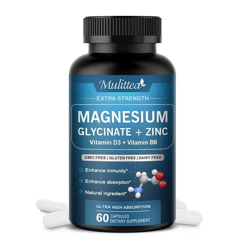 Magnesium Glycinate 500mg With Zinc,D3 Improved Sleep, Stress , Anxiety Relief