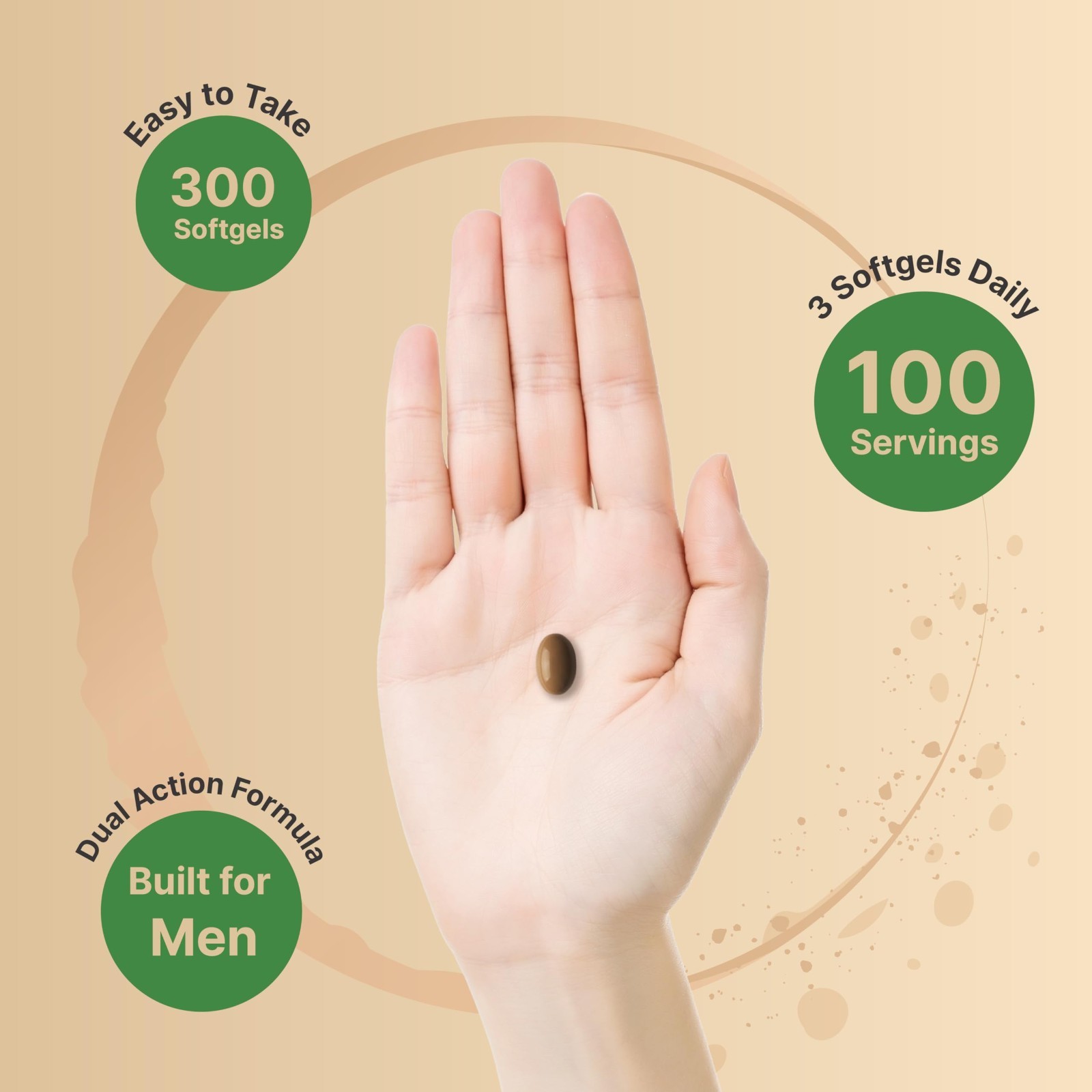 Saw Palmetto Extract & Pumpkin Seed Oil – 1200mg, 300 Softgels, Non-GMO, Gluten-