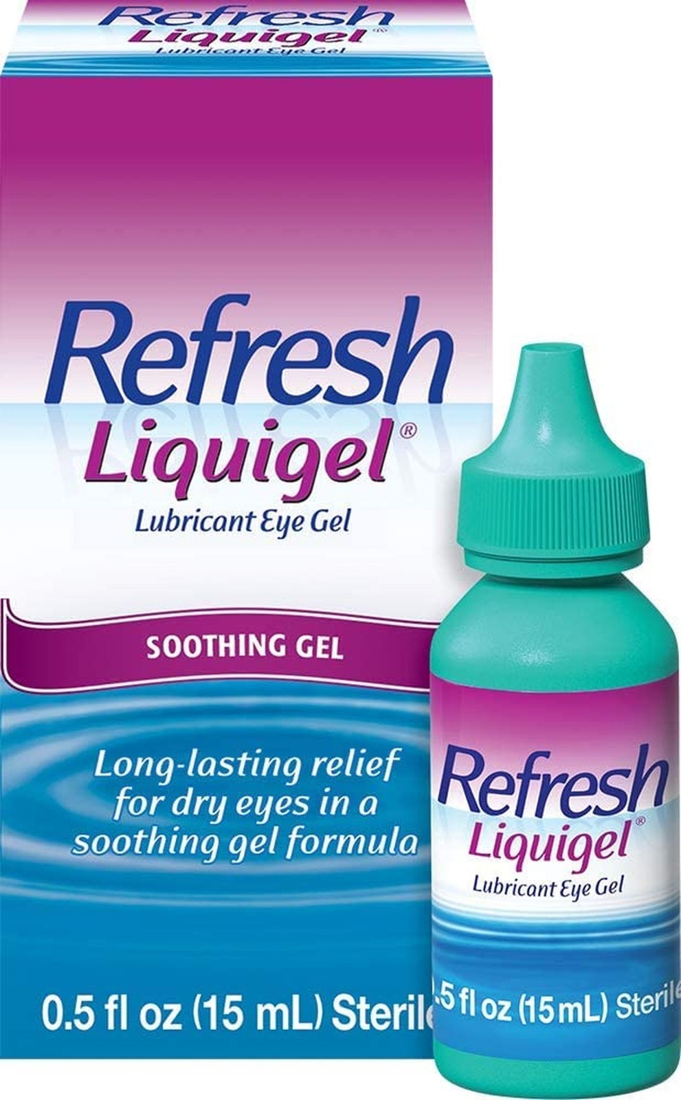 Refresh Liquigel Lubricant Eye Drops Soothing Gel – 0.5 fl oz, Pack of 5