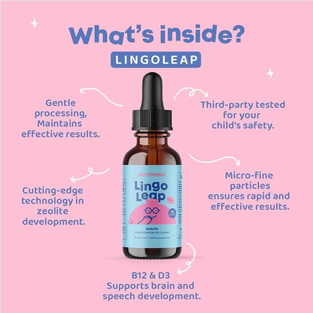 Lingo Leap Children’s Zeolite Detox Drops 30ml Designed For Speech Delay Therapy
