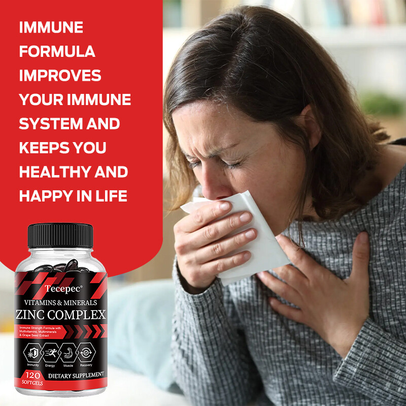 Multivitamin/Multimineral Supplement with Zinc Complex, Boost Energy, Immune