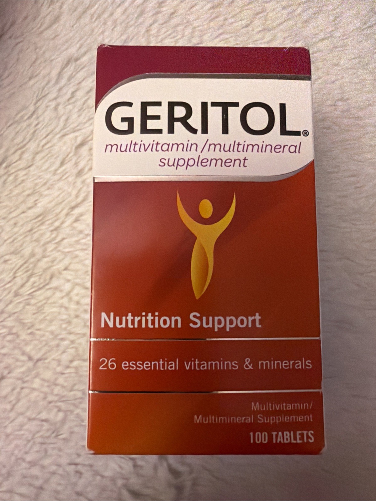 Geritol Complete Multivitamin Mineral Supplement Tablets, 100 Ct Exp 08/2026
