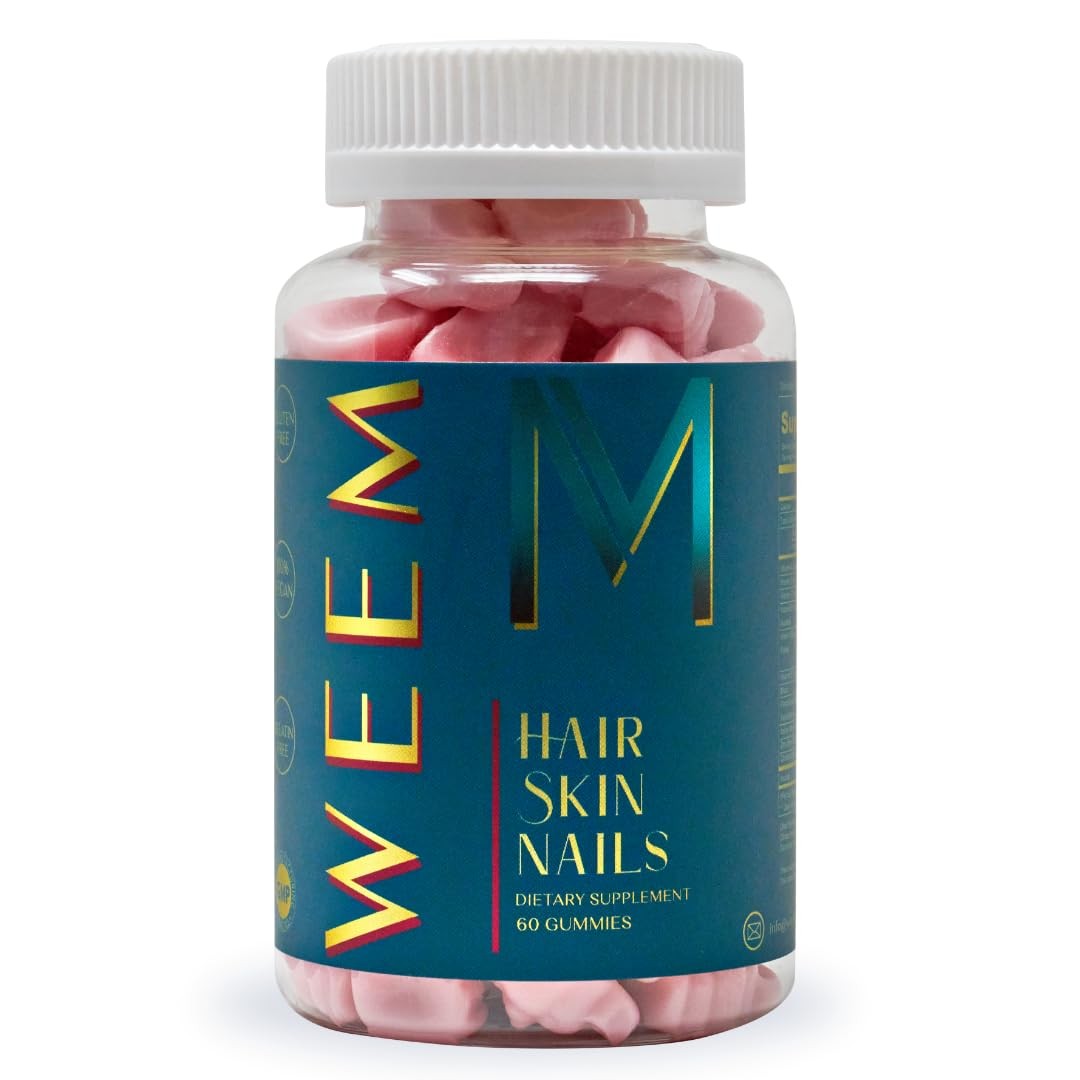 WEEM Hair Skin and Nails Gummies – Supports Healthy 1 Count (Pack of 60)