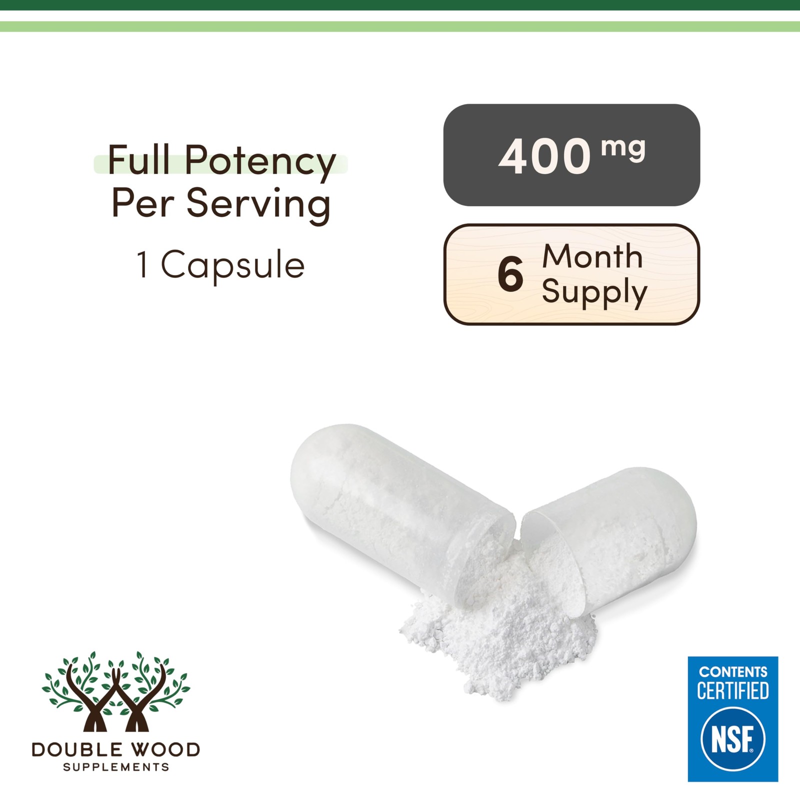 Magnesium Glycinate 400mg for Relaxation, Recovery + 180 Count, No Color